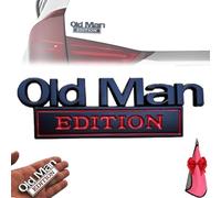 Old Man Edition Car Emblem, 3D Metal Badge Sticker, Metal Nameplate Funny Decals, Waterproof Rustproof Adhesive for Tailgate, Bumper, Hood, Side (1PC-C)