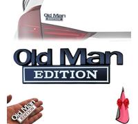Old Man Edition Car Emblem, 3D Metal Badge Sticker, Metal Nameplate Funny Decals, Waterproof Rustproof Adhesive for Tailgate, Bumper, Hood, Side (1PC-A)