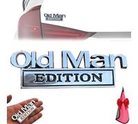 Old Man Edition Car Emblem, 3D Metal Badge Sticker, Metal Nameplate Funny Decals, Waterproof Rustproof Adhesive for Tailgate, Bumper, Hood, Side (1PC-B)