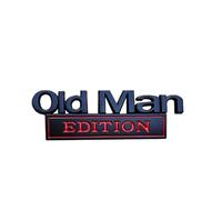 Old Man Edition Car Emblem, 3D Metal Badge Sticker, Weatherproof Sticker for Truck, SUV, Motorcycle, Strong Adhesive and Rustproof