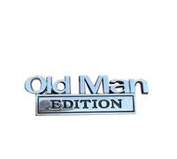 Old Man Edition Car Emblem, 3D Metal Badge Sticker, Weatherproof Sticker for Truck, SUV, Motorcycle, Strong Adhesive and Rustproof