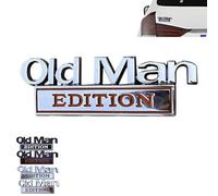 Old Man Edition Car Emblem, 3D Metal Car Bumper Stickers, Old Man Edition Auto Exterior Emblems Badge, Funny 3D Metal Decal For CarSide, Truck, Tailgate, Rear Tailgate(B)