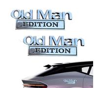 Old Man Edition Car Emblem, 3D Metal Emblem Decal, 2Pcs Car Nameplate Sticker for Old Man, Funny Edition Nameplate Decoration Decal, Truck Emblems for Cars Side Rear Tailgate Bumper