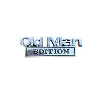 Old Man Edition Car Emblem,3D Metal Emblem Decal Cars Nameplate Sticker for Old Man,Funny Edition Nameplate Decal For Side,Truck Emblems for Cars Side Rear Tailgate Bumper (Silver Black)
