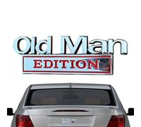 Old Man Edition Car Emblem | 3D Metal Emblem Sticker Badge | Vintage Car Badge Adhesive Bumper Sticker | Classic Auto Emblems Retro Vehicle Insignias Cars Decorations Decal