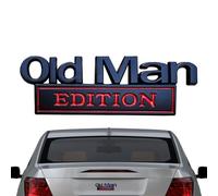 Old Man Edition Car Emblem | 3D Metal Emblem Sticker Badge | Vintage Car Badge Adhesive Bumper Sticker | Classic Auto Emblems Retro Vehicle Insignias Cars Decorations Decal