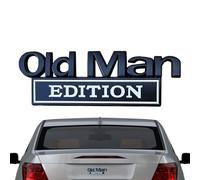 Old Man Edition Car Emblem | 3D Metal Emblem Sticker Badge | Vintage Car Badge Adhesive Bumper Sticker | Classic Auto Emblems Retro Vehicle Insignias Cars Decorations Decal