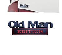 Old Man Edition Car Emblem,3D Metal Sticker Badge,Funny Edition Nameplate Decal,Bumper Decals for Car,Truck,SUV,Motorcycle,Waterproof Badges for Tailgate,Bumper,Hood,Side