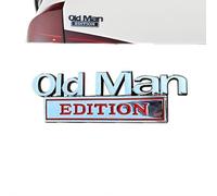 Old Man Edition Car Emblem,3D Metal Sticker Badge,Funny Edition Nameplate Decal,Bumper Decals for Car,Truck,SUV,Motorcycle,Waterproof Badges for Tailgate,Bumper,Hood,Side