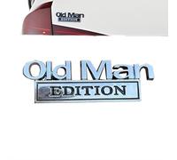 Old Man Edition Car Emblem,3D Metal Sticker Badge,Funny Edition Nameplate Decal,Bumper Decals for Car,Truck,SUV,Motorcycle,Waterproof Badges for Tailgate,Bumper,Hood,Side