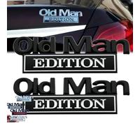 Old Man Edition Car Emblem, Old Man Edition Car Emblem Magnet,Cars Emblems and Badge, 3D Metal Badge Cars Stickers Decals,Side Rear Front Hood Trunk Door Decal Sticker Fit for Universal (Type - A)