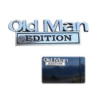 Old Man Edition Emblems,Old Man Edition Car Badge,3D Emblem Sticker Badge,3D Personalised Car Stickers,Old Man Edition C/ar Decals and Stickers,Easy Peel and Installation Cars Stickers,Silver Black