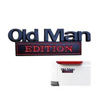 Old Man Edition Emblems,Old Man Edition Car Badge,3D Emblem Sticker Badge,3D Personalised Car Stickers,Old Man Edition C/ar Decals and Stickers,Easy Peel and Installation Cars Stickers,Black Red