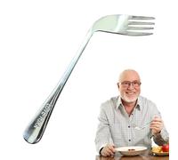 Old Man Elbow Spoon, Angled Dinner Fork, Curved Spoon, Utensil, Nursing Tool for Elderly, Safe for Seniors and Disabled Adults, Comfortable Eating