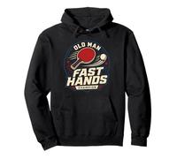 Old Man Fast Hands Champion Funny Table Tennis Father's Day Pullover Hoodie