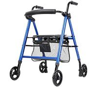 Old Man Foldable Thick Aluminum Alloy Walker Handicapped Chair Walker for The Elderly Stable Thick Aluminum Alloy Wheel Foldable Walker for The Elderly NIU Dou,