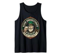 Old Man Irish Whiskey Funny St Patricks Day Dad Grandfather Tank Top