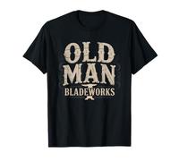 Old Man Knife Maker Forge Bladesmith Humor Elder T-Shirt