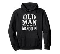Old Man Mandolin Player Bluegrass Identity Humor Grandpa Pullover Hoodie