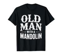 Old Man Mandolin Player Bluegrass Identity Humor Grandpa T-Shirt