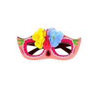 Old Man Mask Mexican Day Of The Dead Themed Party Decoration Glasses Festival Carnival Dress Up Simulation Flower Half Face horror Mask(B,16. 3x8cm)
