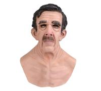 Old Man Masque Scary,Cosplay Spooky Latex Old Man Masque for Halloween | Realistic Human Face to Creat Festive Atmosphere for Haunted Houses, Theatre