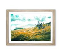 Old Man of Storr Isle of Skye in Abstract Framed Print | A2 Oak Framed Wall Art | Ready to Hang | Abstract Fantasy Picture | Living Room Bedroom Lounge Office