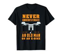 Old Man On An E Bike Electric Bicycle Pedelec Cyclist T-Shirt