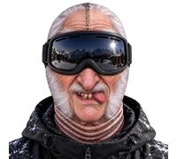 Old Man Ski Mask, Funny Realistic Face Printed Mask for Men Women | Novelty Full Face Neck Cover, Winter Windproof Warm Headwear, Funny Party Prank Gift, Outdoor Cycling Skiing Snowboarding
