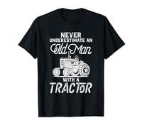 Old Man Tractor Never Underestimate Farmer Saying T-Shirt