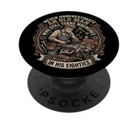 Old Man Turns Wrenches In His Eighties Vintage Mechanic PopSockets Adhesive PopGrip