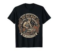 Old Man Turns Wrenches in His Eighties Vintage Mechanic T-Shirt