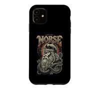 Old Man Viking Warrior Raven Runes Norse Mythology Case for iPhone 11