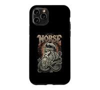 Old Man Viking Warrior Raven Runes Norse Mythology Case for iPhone 11 Pro