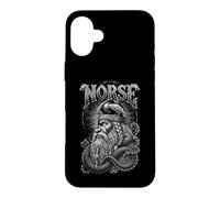 Old Man Viking Warrior Raven Runes Norse Mythology Case for iPhone 16 Plus
