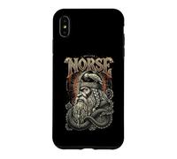 Old Man Viking Warrior Raven Runes Norse Mythology Case for iPhone XS Max