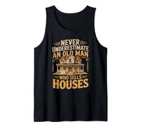 Old Man Who Sells Houses Real Estate Agent Tank Top