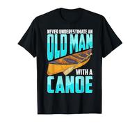 Old Man with A Canoe Paddling Kayak Graphic T-Shirt