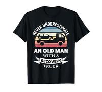 Old Man with a Recovery Truck Funny Gift Dad T-Shirt