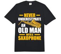 Old Man with a Saxophone Player Comfort Colors Adult Heavyweight T-Shirt