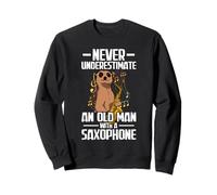 Old Man with a Saxophone Player Sweatshirt