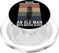Old Man With Native Blood Native American PopSockets PopGrip for MagSafe