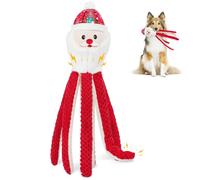 Old Man's Christmas Octopus Squeaky Toy - Fun, Interactive, Durable Dog Chew Toys for Small, Medium & Large Dogs