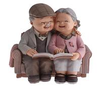 Old Married Couple Figure Figurine Statues Home and Garden Ornaments Decor, Looking at the Photo