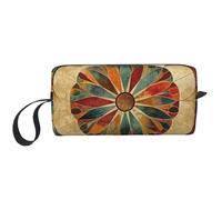 Old Medallion Pattern Printed Makeup Bag Simple Travel Cosmetic Bags Waterproof Cosmetic Case Toiletry Bag Organizer for Women Mom Girls