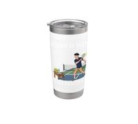Old Men Playing Pickleball in His Seventies Stainless Steel Insulated Tumbler