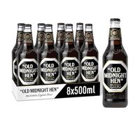 Old Midnight Hen Beer 8 x 500ml Bottles - Traditional British Stout Ale with Roasted Dark Malt, Chocolate and Coffee Flavours, Smooth and Full Bodied Dark Beer