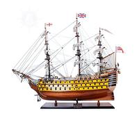 Old Modern Handicrafts Museum-Quality HMS Victory Model Ship Painted - Enhance You Office or Home Space with This Wonder of Craftsmanship - 37.0L x 12.0W x 36.0H Inches