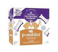 Old Mother Hubbard by Wellness Classic P-Nuttier Natural Dog Treats, Crunchy Oven-Baked Biscuits, Ideal for Training, Large Size, 20 Pound Box