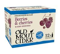 Old Mout Cider Berries & Cherries Alcohol Free 12x500ml Bottle